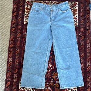 Blue Straight Leg Jeans Classic Denim